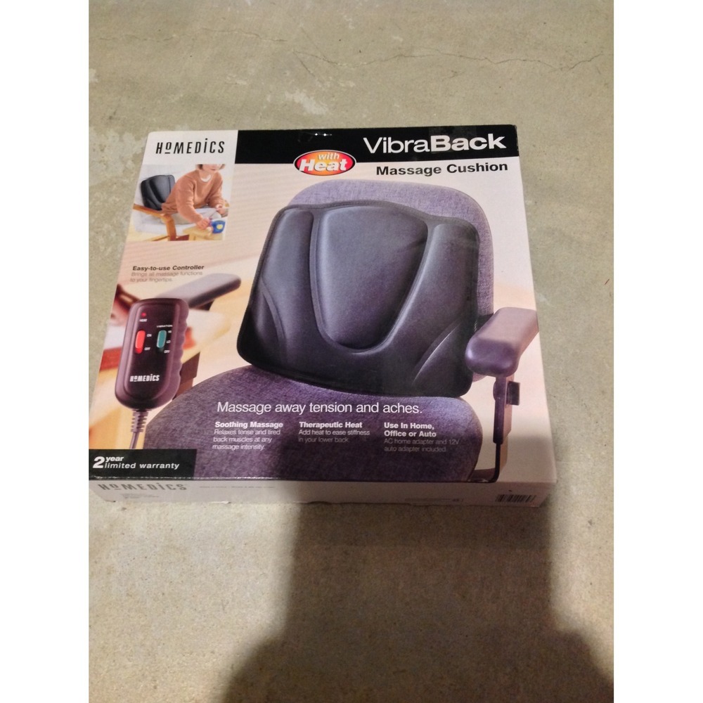 Homedics VibraBack BK-100 Black Heat Massage Cushion Asking price: $25